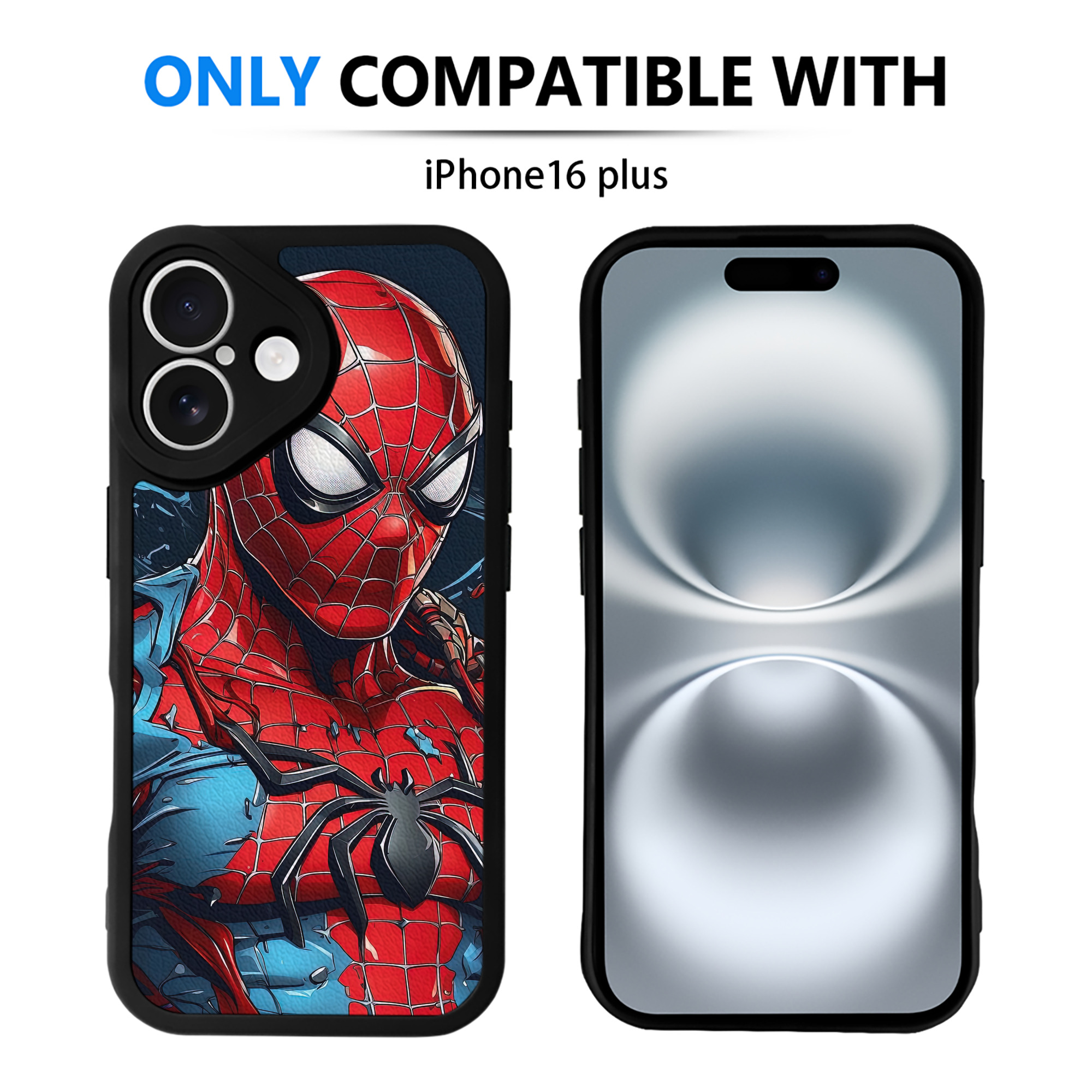 Spider Man スパイダーマン 【iPhone 16シリーズ対応】シリコンスマホケース（レザー調） 材質：シリコン